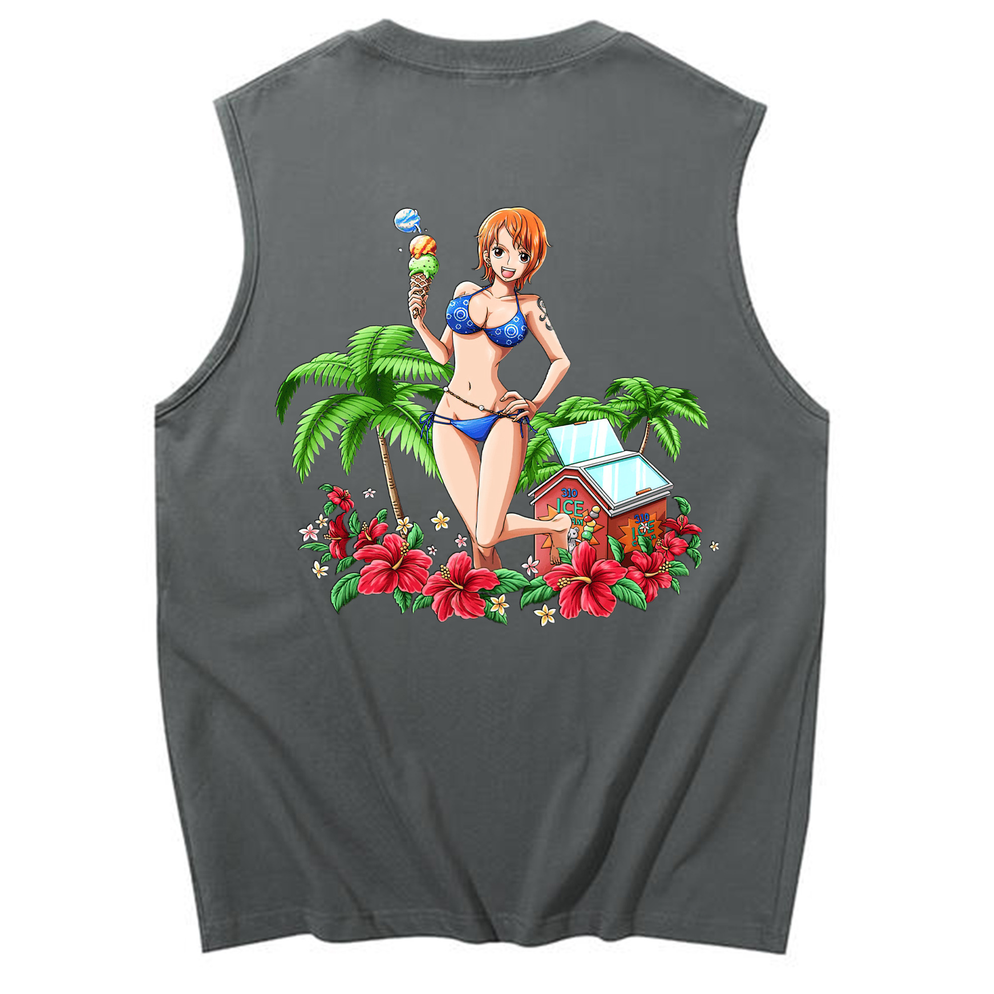 ワンピース ナミ ONE PIECE Nami コットン100％タンクトップ（背面プリント）
